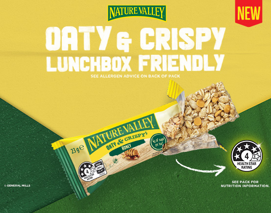 Banner of Nature Valley Oaty and Crispy Bar