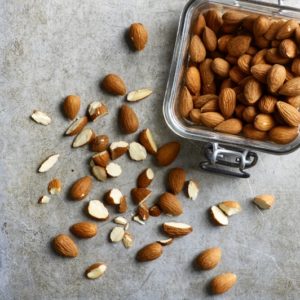 Almonds in a bowl