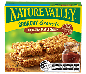 Nature Valley Crunchy Canadian Maple Syrup Bars package