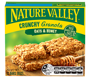 Nature Valley Crunchy Granola Bars Oats & Honey package